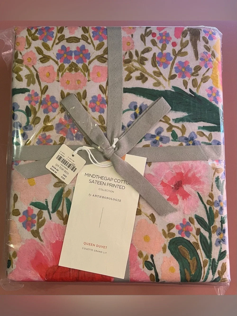 Anthropologie MINDTHEGAP Cotton Sateen Printed Duvet Cover & Shams, Susie Q